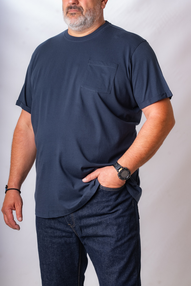 T-SHIRT K/M BLEND ΒΑΜΒΑΚΕΡΟ ΜΕ ΤΣΕΠΗ T-SHIRT K/M BLEND ΒΑΜΒΑΚΕΡΟ ΜΕ ΤΣΕΠΗ - Image 1