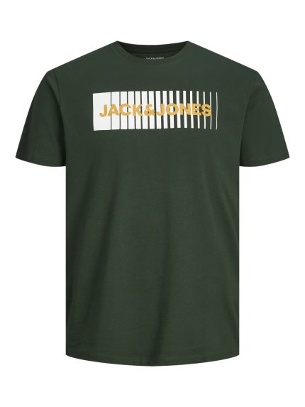 T-SHIRT K/M JACK & JONES ΣΤΑΜΠΩΤΟ