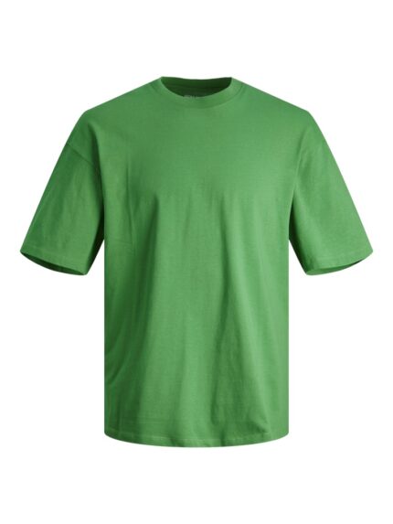 T-SHIRT Κ/Μ JACK& JONES ΒΑΜΒΑΚΕΡΟ ΜΟΝΟΧΡΩΜΟ