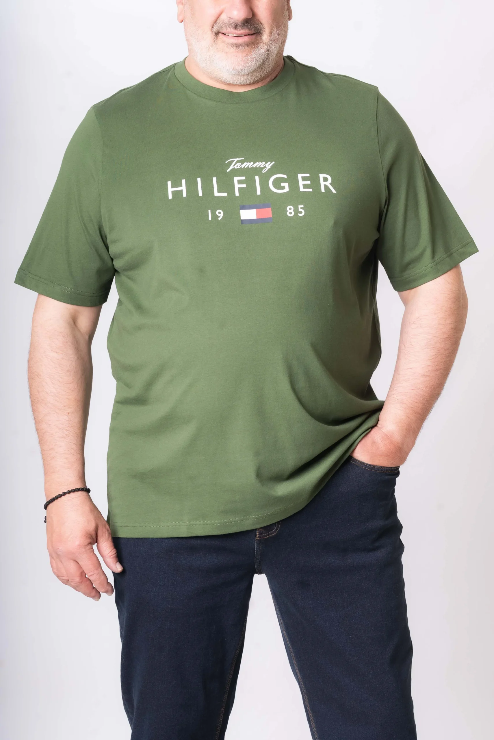 T-SHIRT K/M TOMMY HILFIGER ΣΤΑΜΠΩΤΟ T-SHIRT K/M TOMMY HILFIGER ΣΤΑΜΠΩΤΟ - Image 1