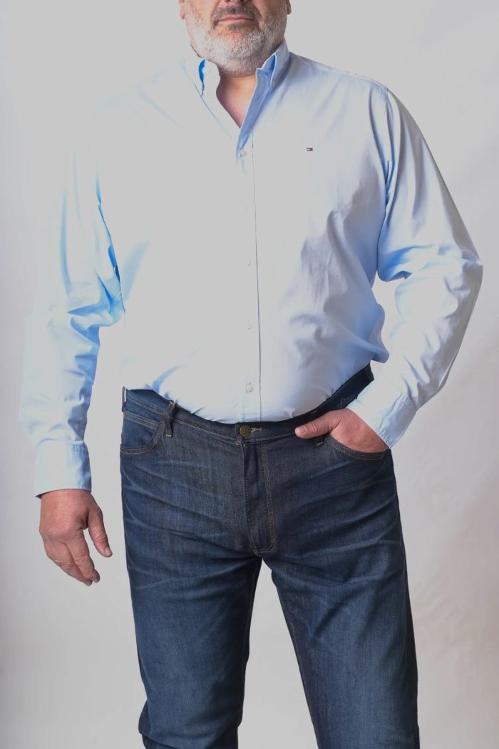 ΠΟΥΚΑΜΙΣΟ M/M TOMMY HILFIGER  ΜΟΝΟΧΡΩΜΟ BUTTON DOWN - Image 1