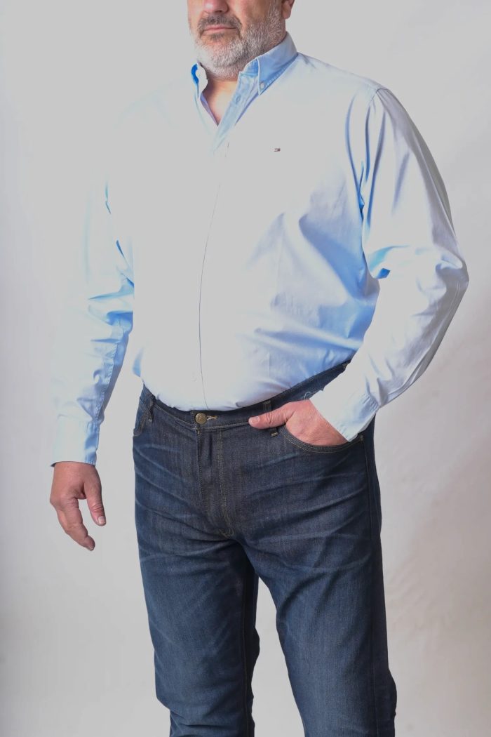 ΠΟΥΚΑΜΙΣΟ M/M TOMMY HILFIGER  ΜΟΝΟΧΡΩΜΟ BUTTON DOWN - Image 2